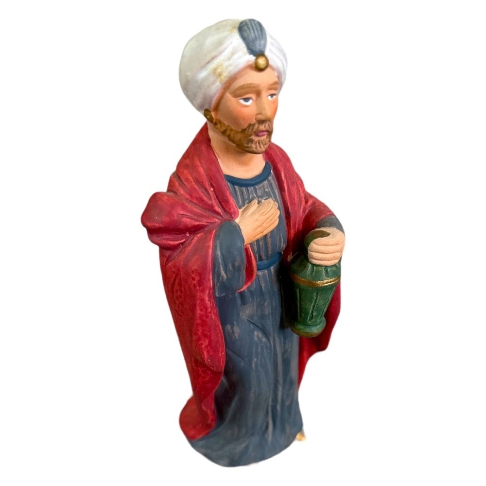Vintage Homco  7 1/2” tall  Porcelain Christmas Nativity Wiseman Replacement